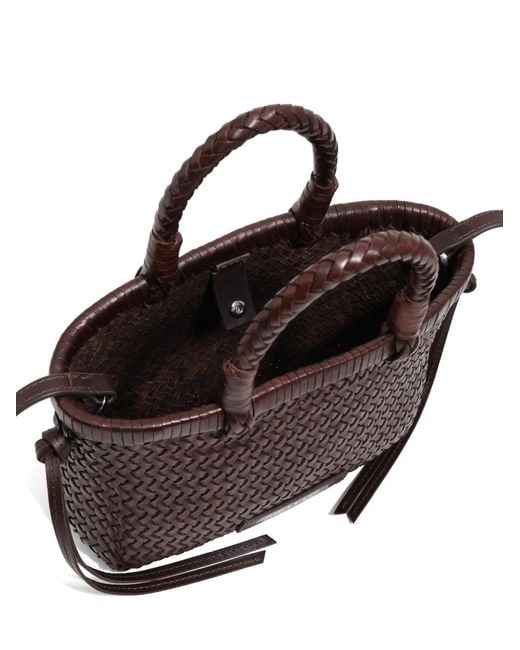 Bimba Y Lola Brown Mini Leather Tote Bag