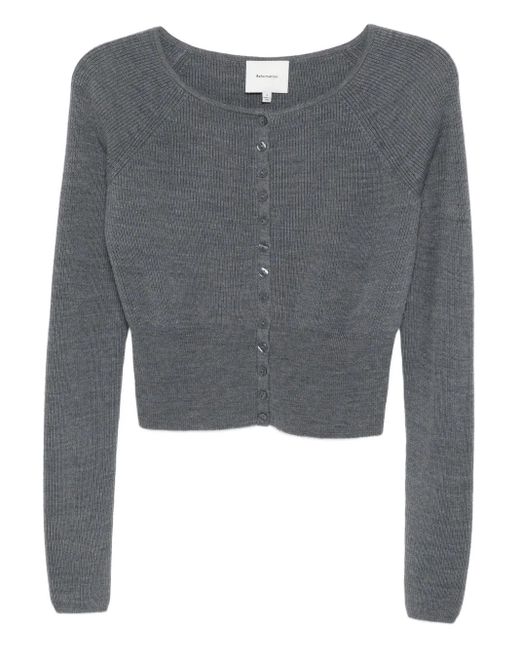 Reformation Gray Merino Cardigan