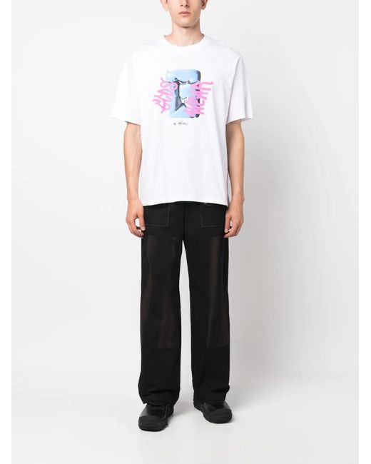 Gcds White "G" Graffiti Loose Tee for men