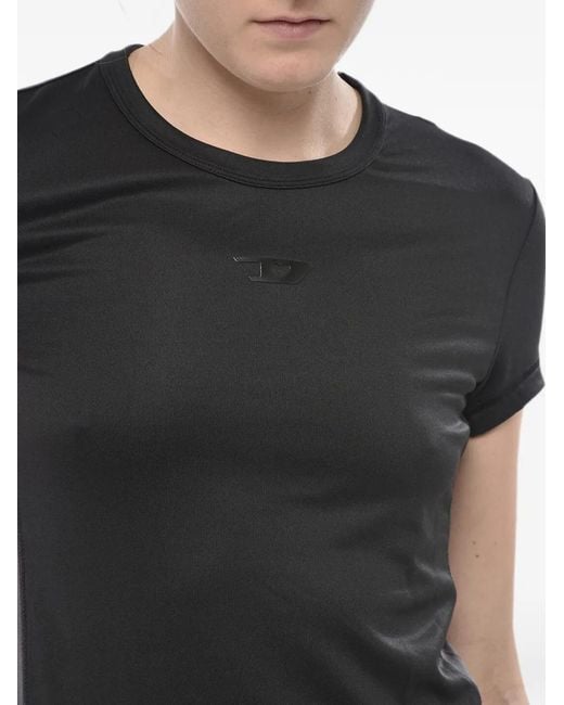 DIESEL Black Monogram-Plaque T-Shirt