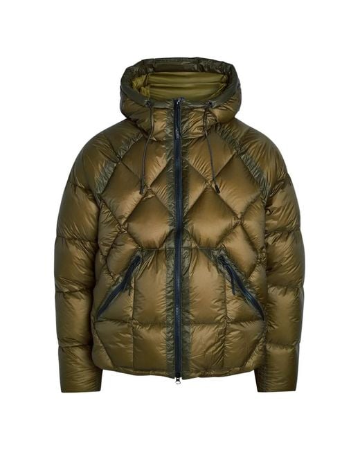 Picante Green Hooded Quilted Puffer Jacket for men