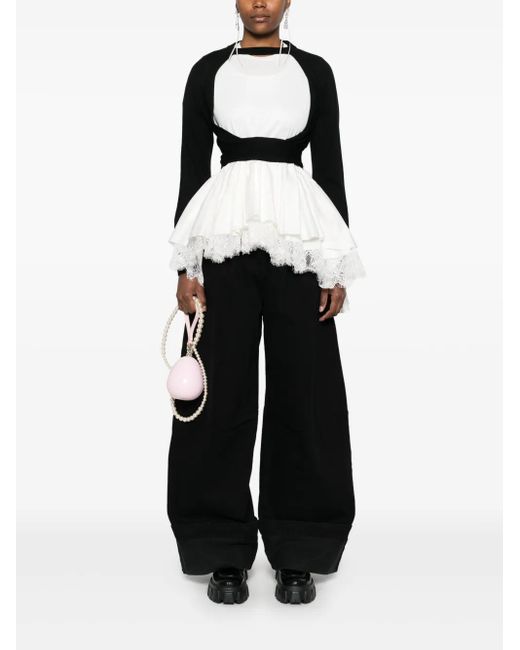 Simone Rocha Puddle Jeans in Black | Lyst