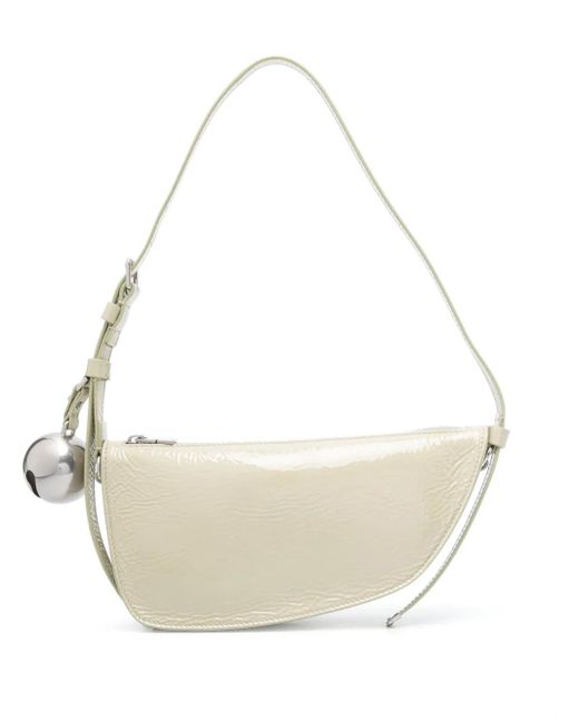 Burberry Shield レザー ショルダーバッグ S Natural