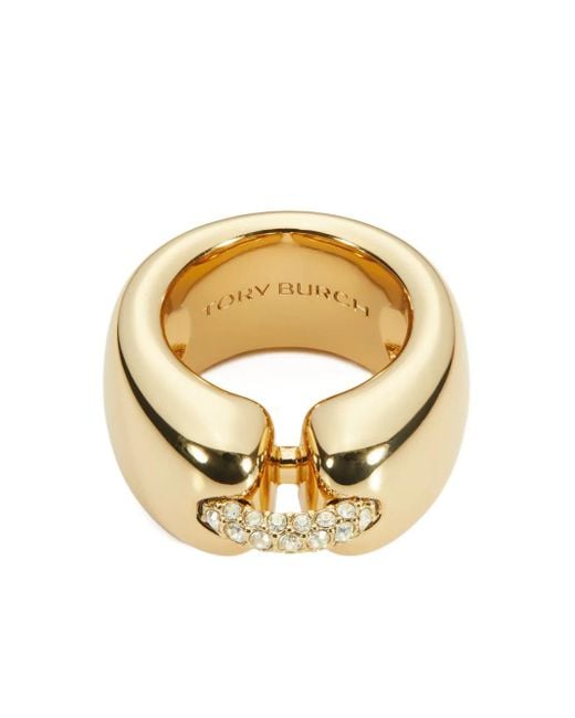 Tory Burch クリスタル リング Metallic
