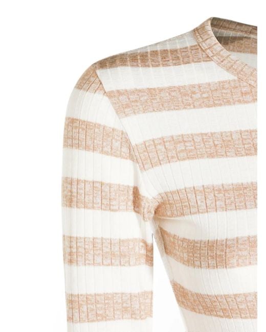 Rag & Bone White Striped Ribbed-Knit Cardigan