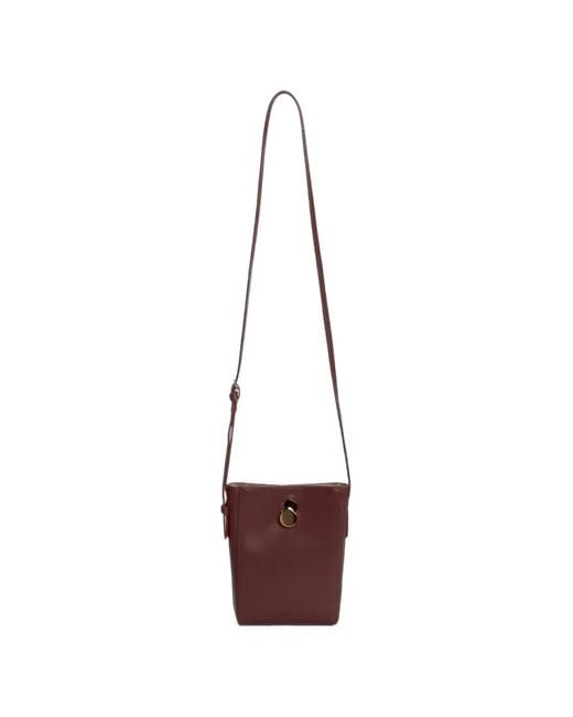 Fabiana Filippi White Eclipse Buckle Leather Shoulder Bag