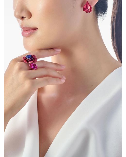 Anabela Chan Pink 14K Petal Ruby Earrings