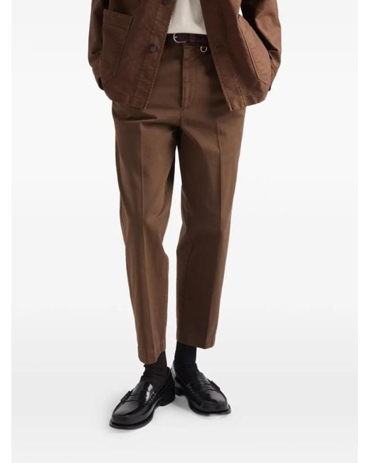 Prada Brown Slim-Fit Trousers for men