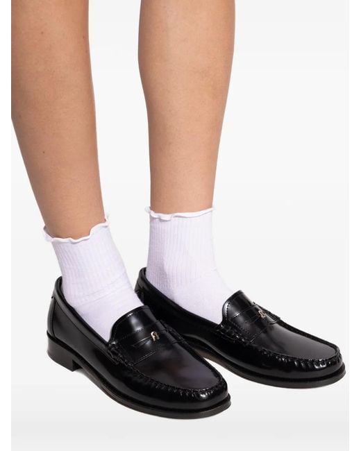 Furla Black Loafers