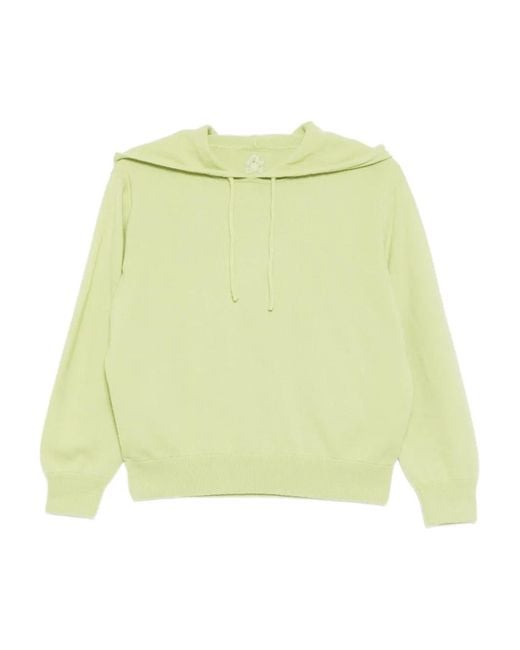 Teddy Cashmere Green Logo-Embroidered Hoodie