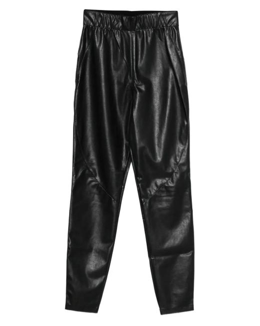 Pantalon En Cuir À Coupe Courte Ermanno Scervino en coloris Black
