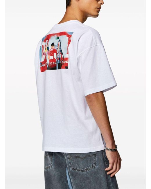 Camiseta T-Boxt-N11 DIESEL de hombre de color White