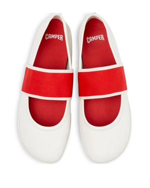 Camper Red Right Nina Strap Ballet Flats