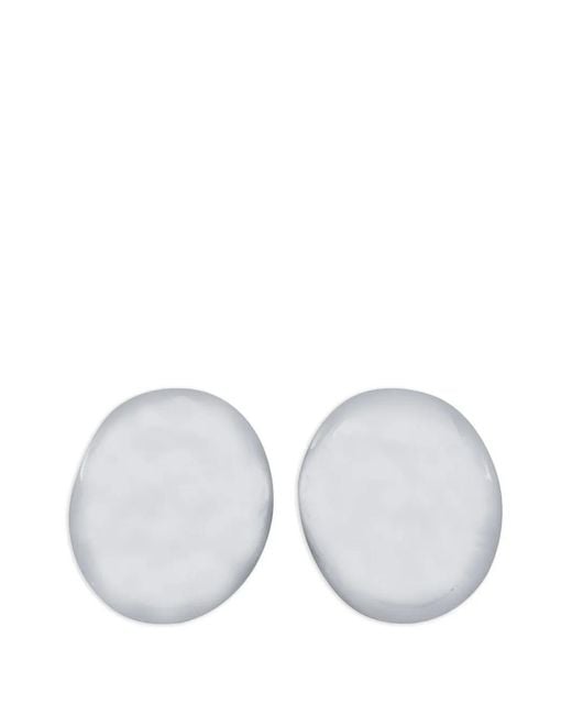 FEDERICA TOSI White Isa Domed Earrings