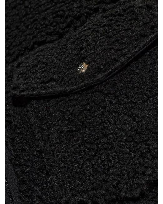DSquared² Black Fleece Zip-Up Jacket for men