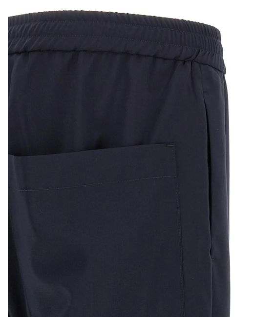 メンズ Barena Bativoga タックパンツ Blue