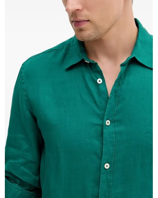 Benetton Green Buttoned Shirt for men