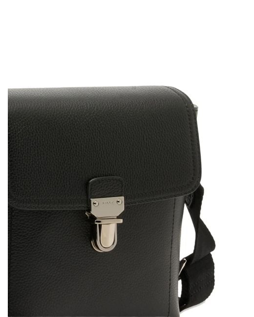 Bally Capitol Bewerkte Leren Crossbodytas in het Black voor heren
