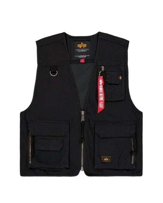 Alpha Industries Black Utility Vest for men