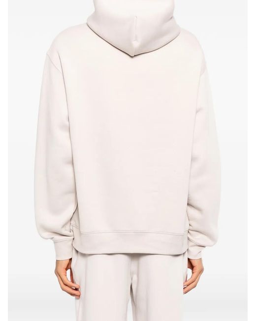Melt White Graphic-Print Hoodie for men