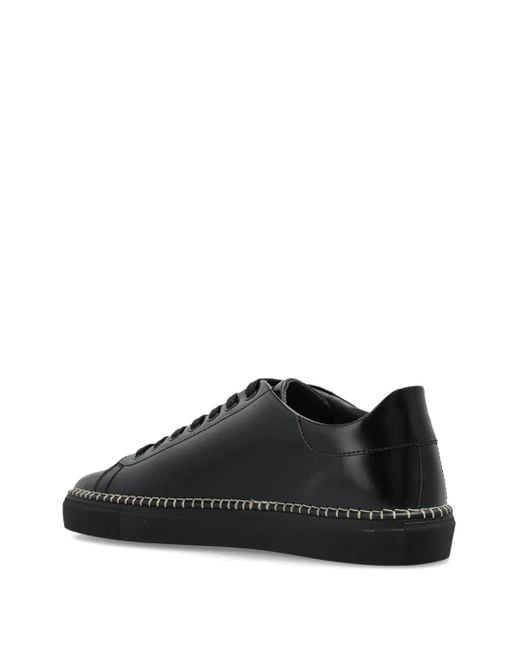 Moschino Black Logo-Embossed Trainers for men