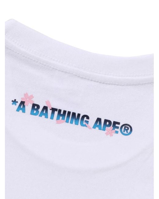 A Bathing Ape Blue Sakura T-Shirt for men