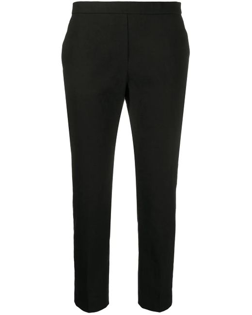 Theory Black Cropped Tailored Trousers