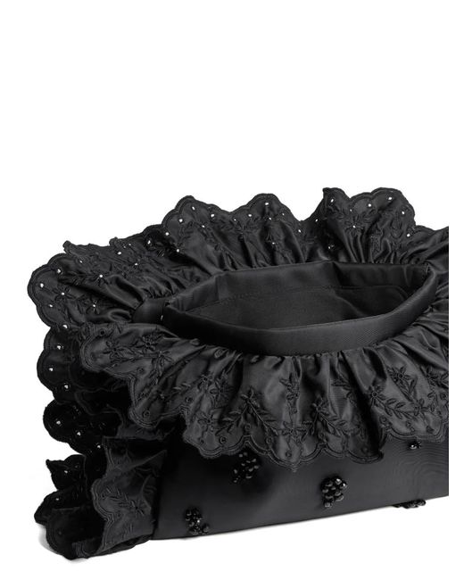 Simone Rocha Black Pillowcase Ruffled Clutch Bag