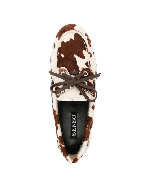 Senso White Bateau Iii Leather Boat Shoes