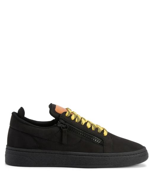 Giuseppe Zanotti Black Gz94 Double-Zip Low-Top Sneakers for men