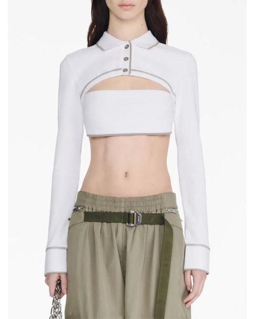 Dion Lee Cropped Top in het White