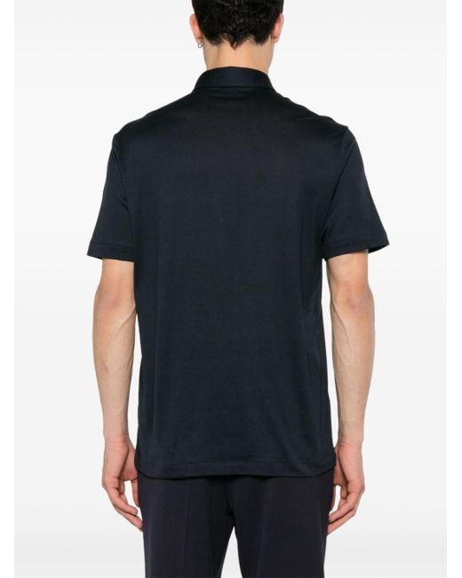 Brioni Black Shortsleeved Polo Shirt for men