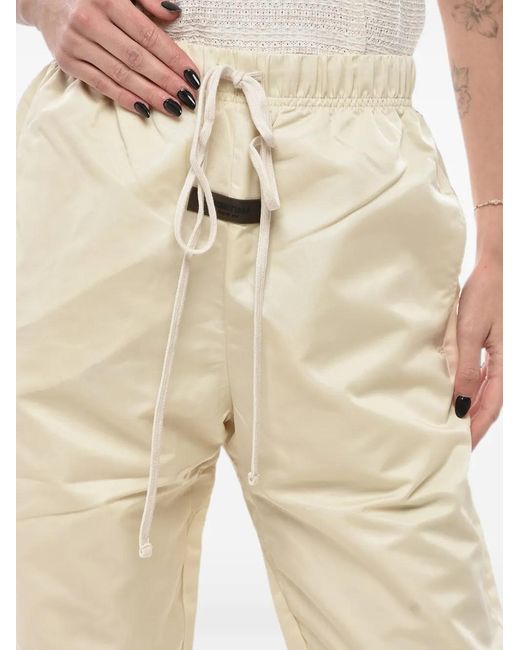 Fear Of God Natural Logo-Patch Drawstring-Waist Tapered Trousers
