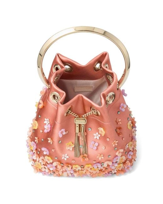Jimmy Choo Red Bon Bon Bucket Bag