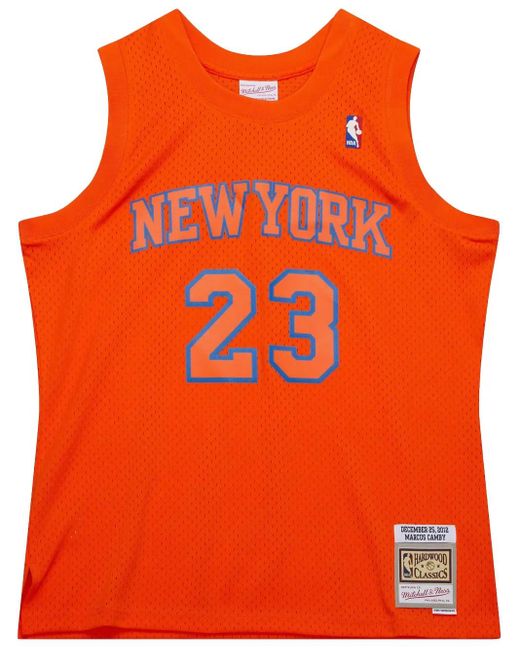 メンズ Mitchell & Ness Nba "christmas Day Knicks 2012 Marcus Camby" ジャージ Orange