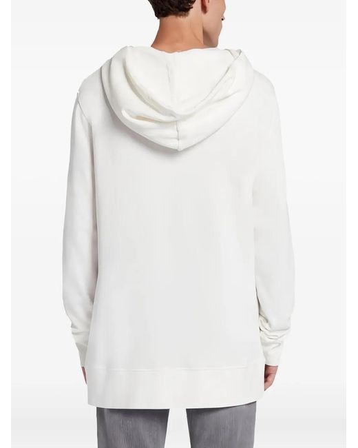 7 For All Mankind White Drawstring Hoodie for men