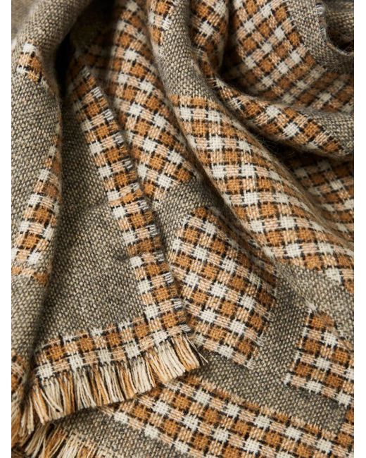 Twinset Green Checked Scarf
