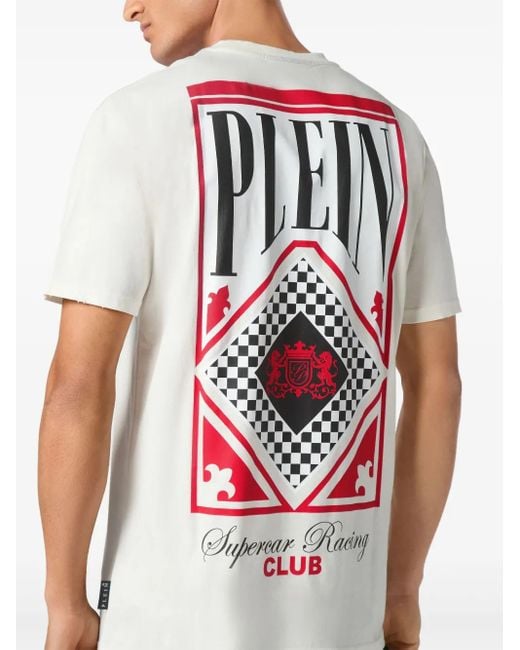 Philipp Plein White Racing Club T-Shirt for men