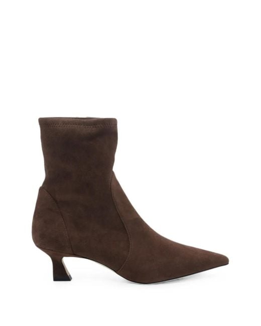 Stuart Weitzman Brown Vinnie Suede Ankle Boots