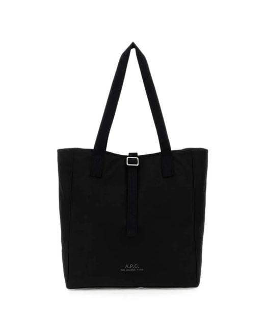 A.P.C. Black Sac Porté Épaule À Détail De Logo