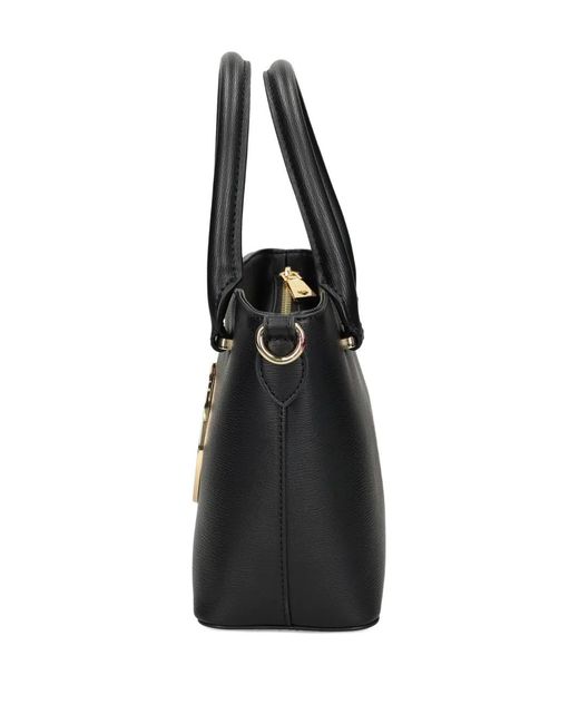 Love Moschino Black Heart-Plaque Tote Bag