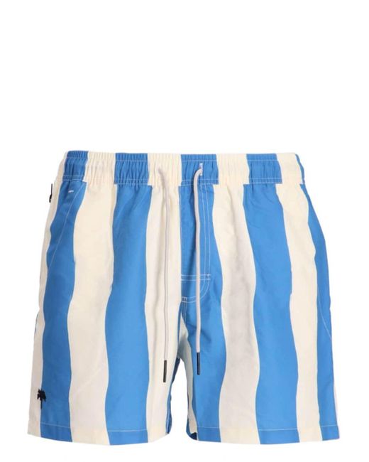 Oas Blue Waver Elasticated-waist Swim Shorts for men