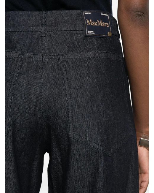 Jeans A Gamba Ampia di Max Mara in Blue