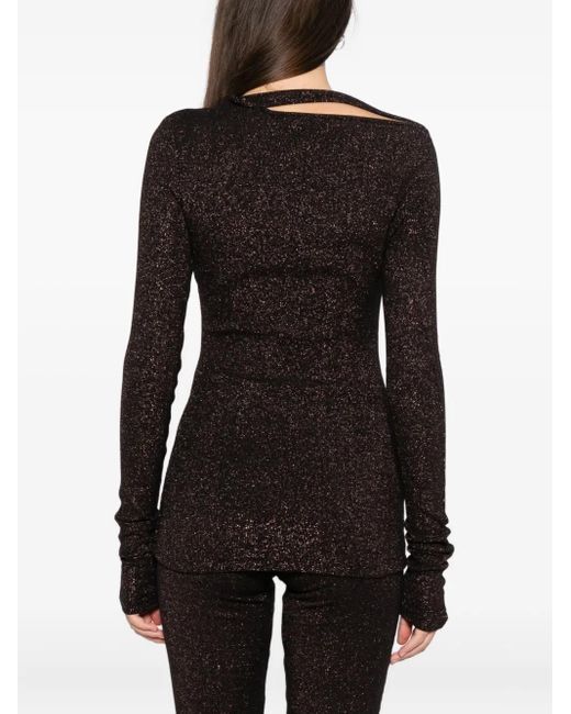 OTTOLINGER Black Ribbed Long-Sleeves Top