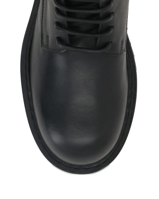 Ann Demeulemeester Black Skagi Lace-Up Lug-Sole Combat Boots