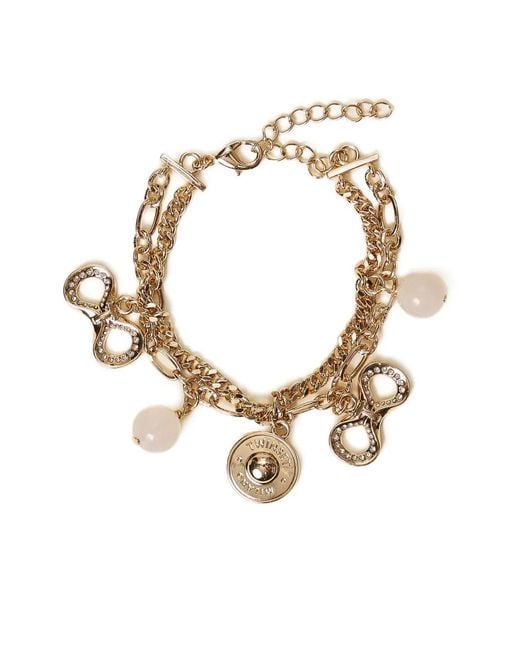 Twinset Metallic Multi-Strand Bracelet With Charms