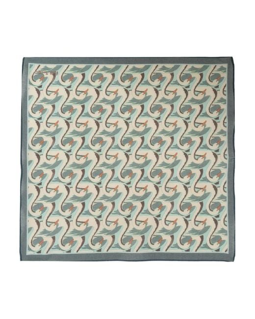 Paul Smith Metallic Swan-Print Scarf for men