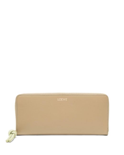 Loewe Natural Knot Zip-up Leather Wallet