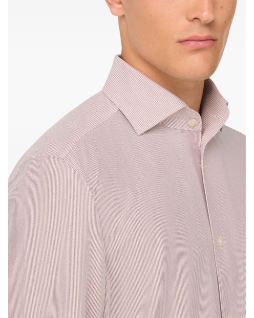 メンズ Boggi ストライプ シャツ Pink