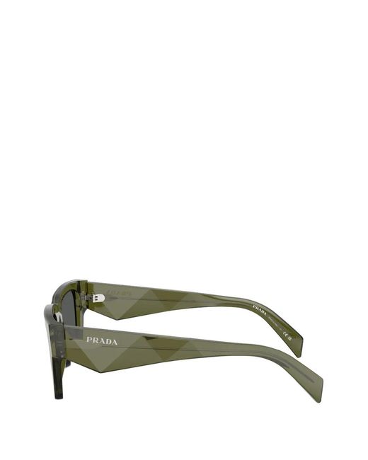 Prada Gray Rectangle-Frame Sunglasses for men